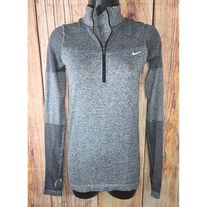 Nike Running Womens Half-Zip Long Sleeve Gray Athletic Pullover XS